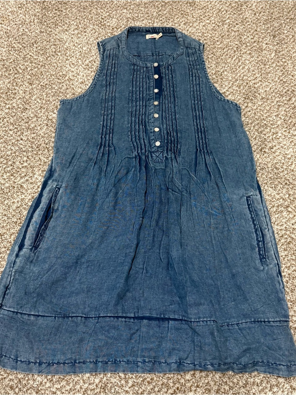 Faherty Button down Mini Dress - Picture 2 of 6